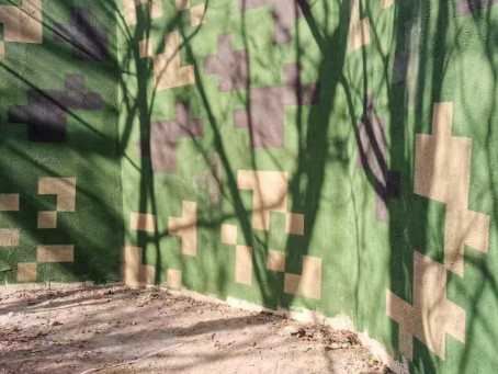 河北外墙围迷彩喷涂 聚焦工业园区围墙